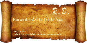 Rosenblüh Diána névjegykártya